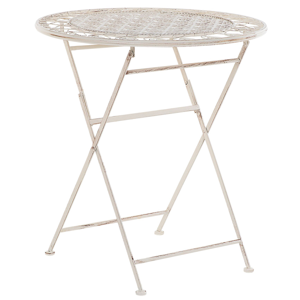 Bistro Set klappbar TRIESTE Metall Hellbeige