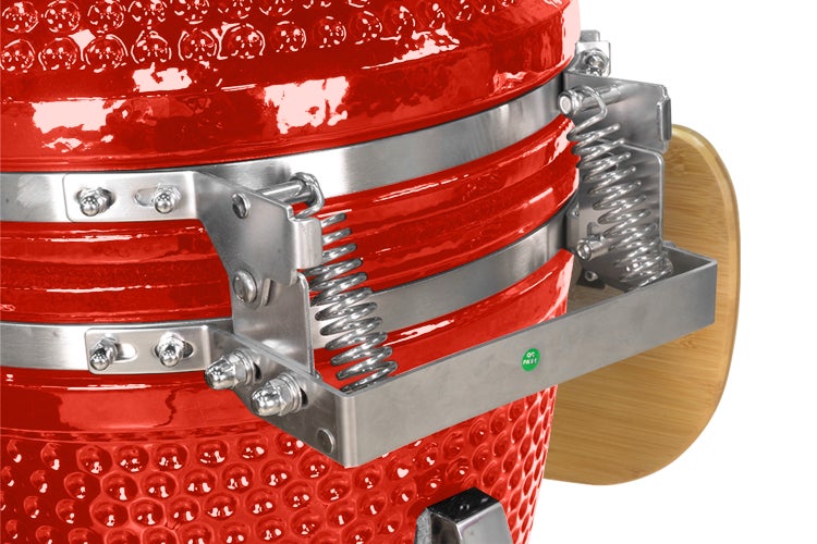 Kamado CL-16 Profi Keramik Grill Rot, Grilldurchmesser 40cm, Grillrostdurchmesser 33,5cm, BBQ Grillei Holzkohlegrill Grill Keramikgrill