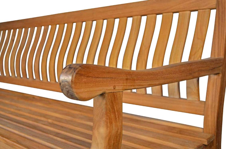 Teak Gartenbank 140 cm 2-Sitzer 3-Sitzer Massivholz premium wetterfest