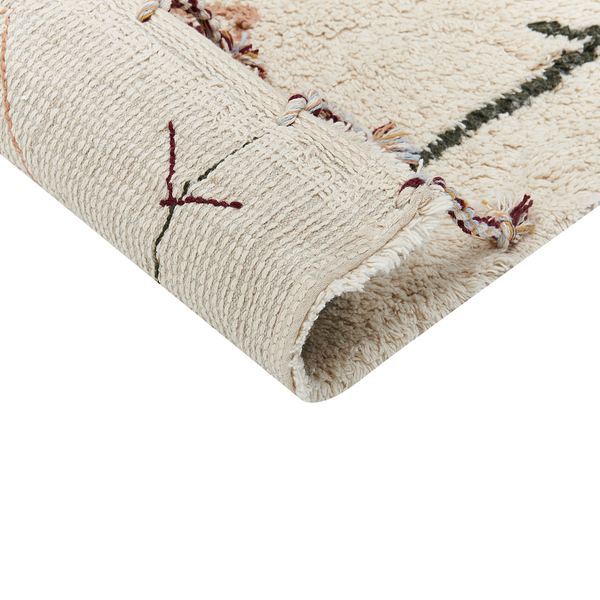 Teppich CORUM Beige 80 x 150 cm Baumwolle