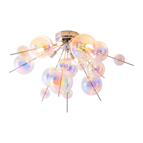 Deckenleuchte mit kugelförmigen Lampenschirmen