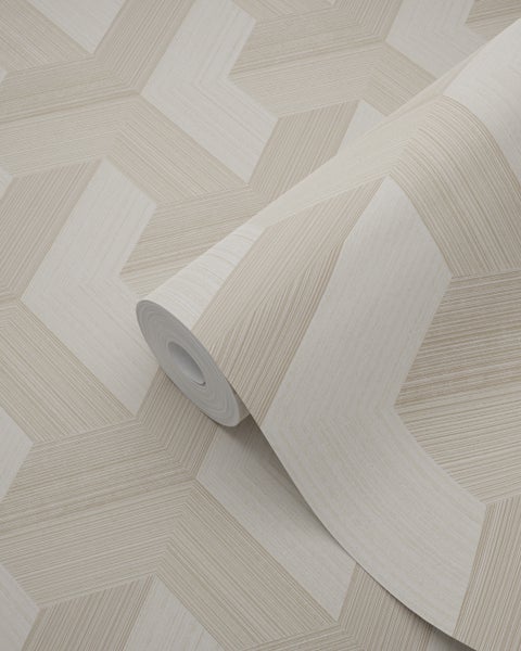 Origin Wallcoverings Tapete 3D-Muster Hellbeige - 50 x 900 cm - 348000