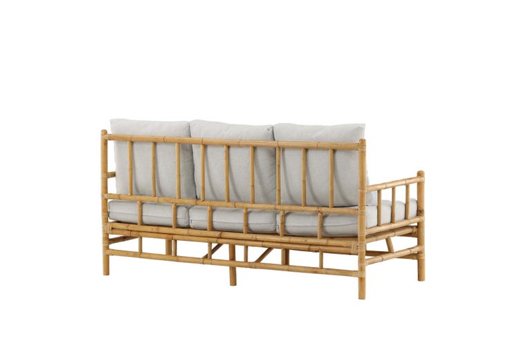 Cane Gartensofa mit Gartenkissen 3 Pers. natur. 180 X 77 X 88 cm