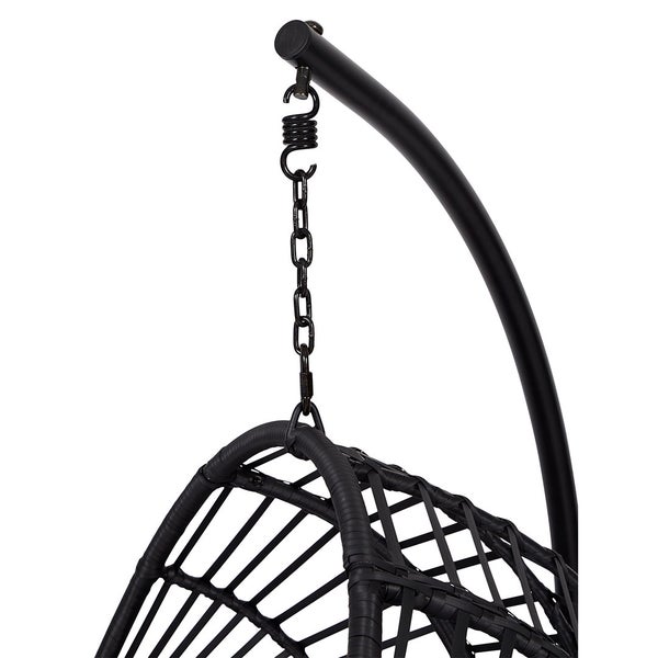 Armin Hängesessel mit Kissen schwarz. 62 X 104 X 179 cm