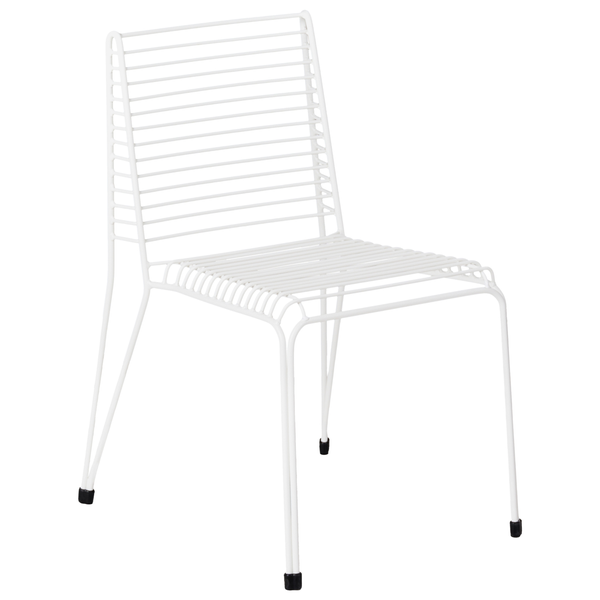Metallstuhl mit horizontalen Streben