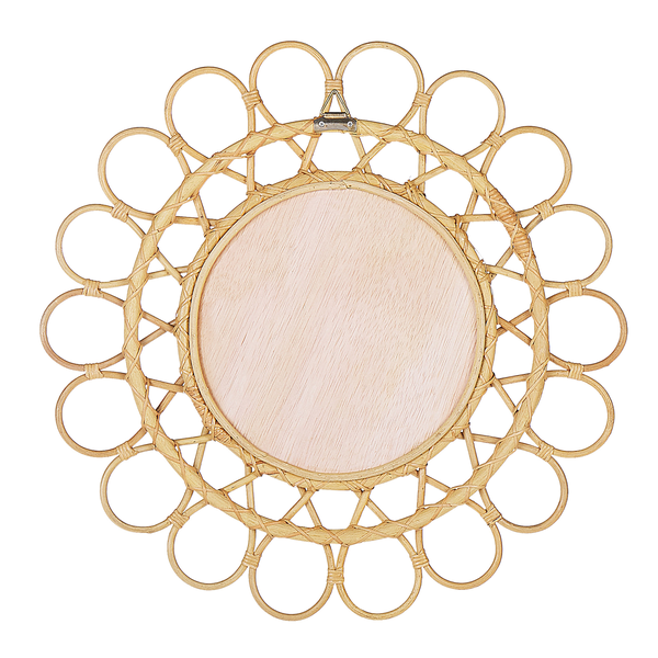 Wandspiegel BABAI 60 cm 60 cm Rattan Naturfarben