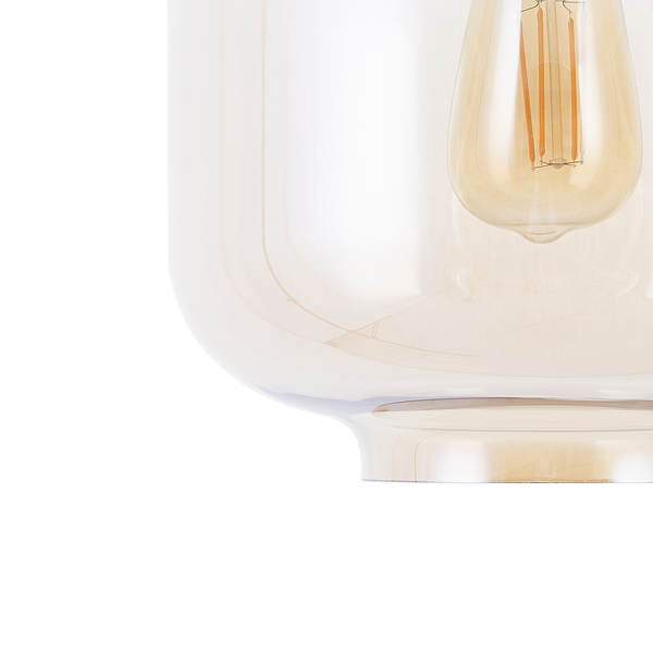 Hängeleuchte Glas kupfer Trommelform LANATA