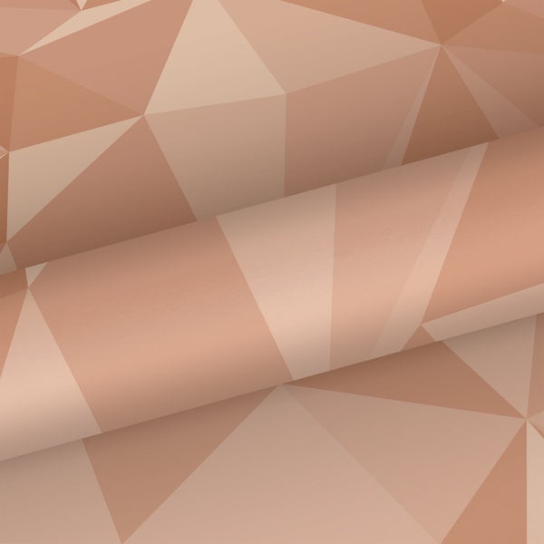 Sanders und Sanders Tapete 3D-Muster Terrakottarosa - 50 x 900 cm - 935273