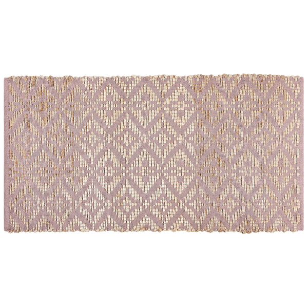 Teppich GERZE Rosa 80 x 150 cm Baumwolle