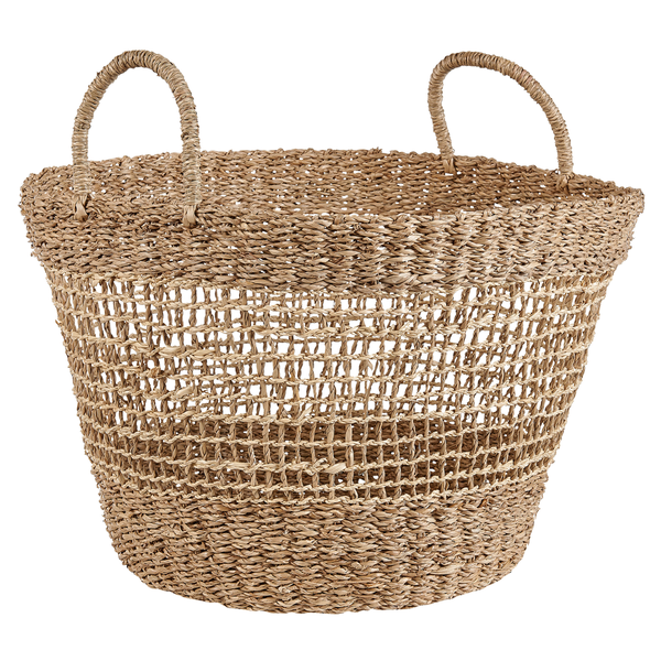 Geflochtener Korb mit Griffen für Aufbewahrung