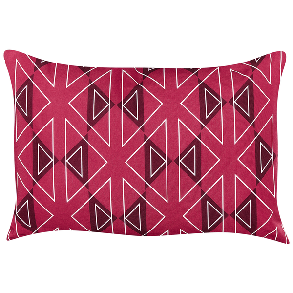 Gartenkissen 2er Set MEZZANO Geometrisches Muster 40 x 60 cm Fuchsia