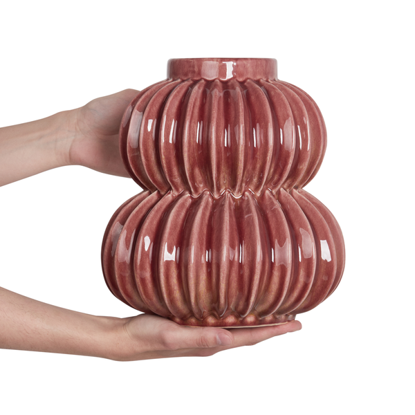 Blumenvase WATERMOSS Steinzeug 28 cm Rot