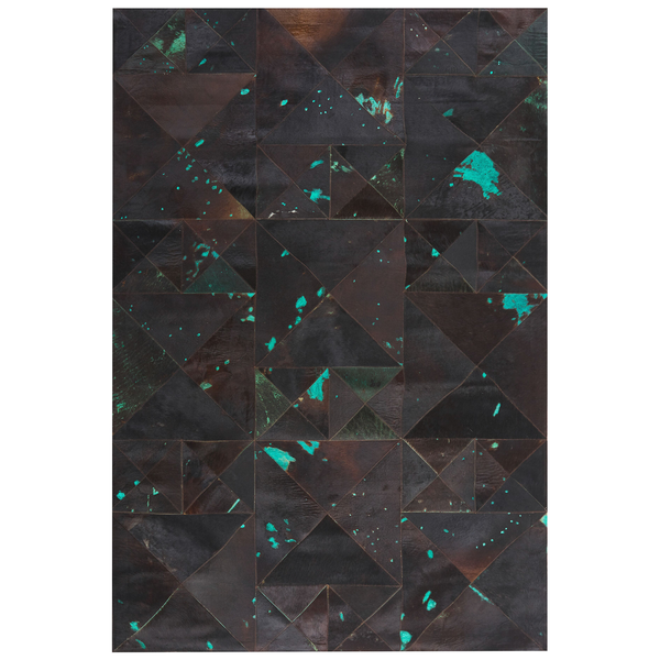 Teppich ATALAN Braun 160 x 230 cm Echtleder