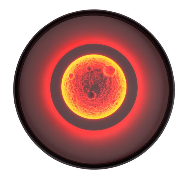 Querschnittsdarstellung eines Planeten mit Kern