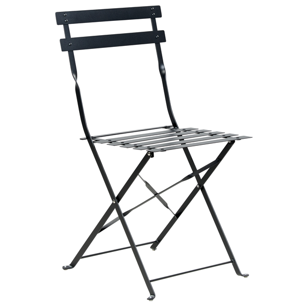 Bistro Set klappbar FIORI Metall Schwarz