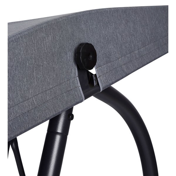 Sanne Hängesofa 3 Pers. mit Kissen schwarz, grau. 220 X 134 X 182 cm