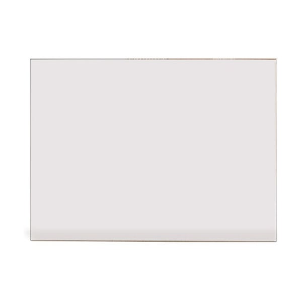 Rechteckige Glasrückwand für Küche oder Bad in einer hellen Farbe.
