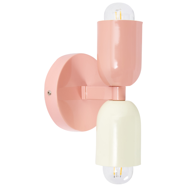 Wandlampe 2er Set TOPI Metall Pastellrosa
