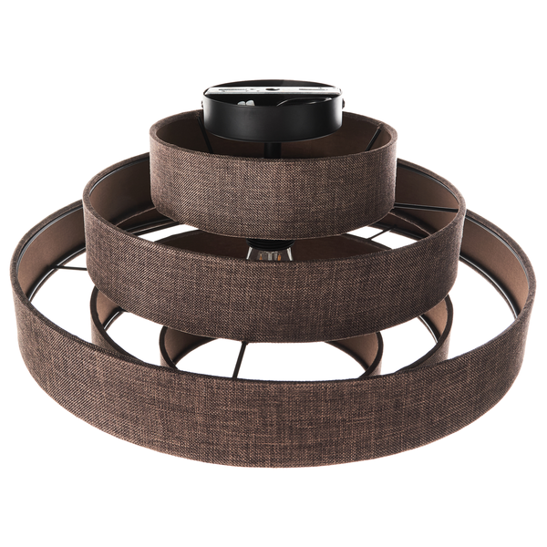 Deckenleuchte mit drei Textilschirmen