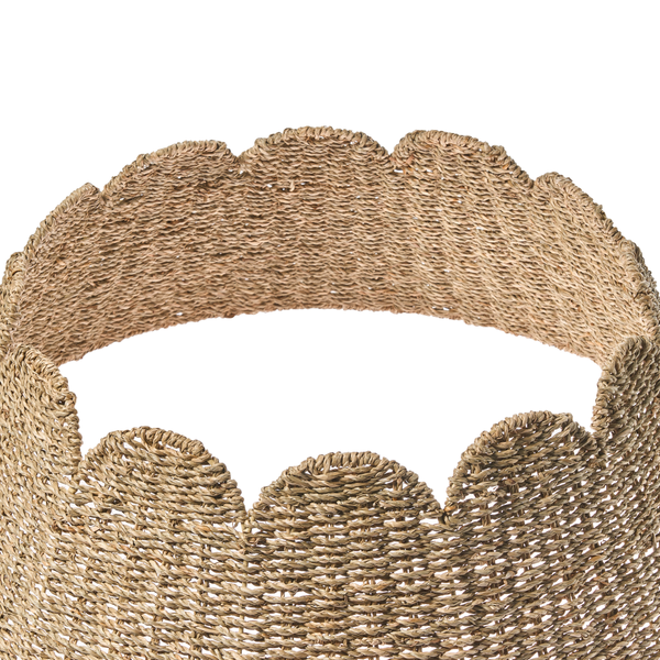 Dekorative geflochtene Schale mit gewelltem Rand