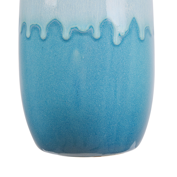 Blumenvase CHALCIS Steinzeug 25 cm Blau