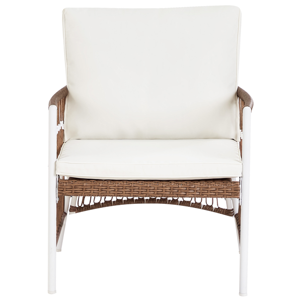 Bistro Set inkl. Kissen LEVICO Metall Weiß