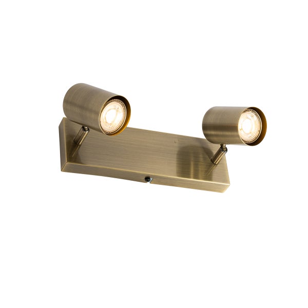 Moderne Deckenleuchte Bronze 2-flammig verstellbar rechteckig - Jeana
