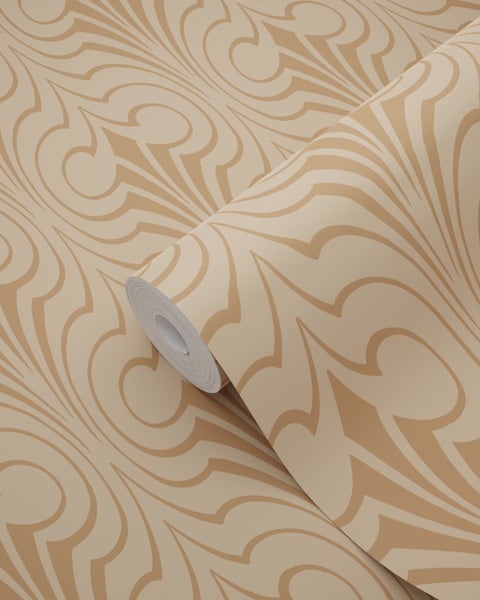ESTAhome Tapete grafische Form Terrakottarosa - 50 x 900 cm - 139635