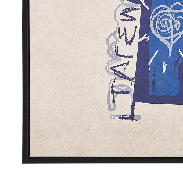 Canvas TREPPIO Abstraktes Muster 63 x 99 cm Blau