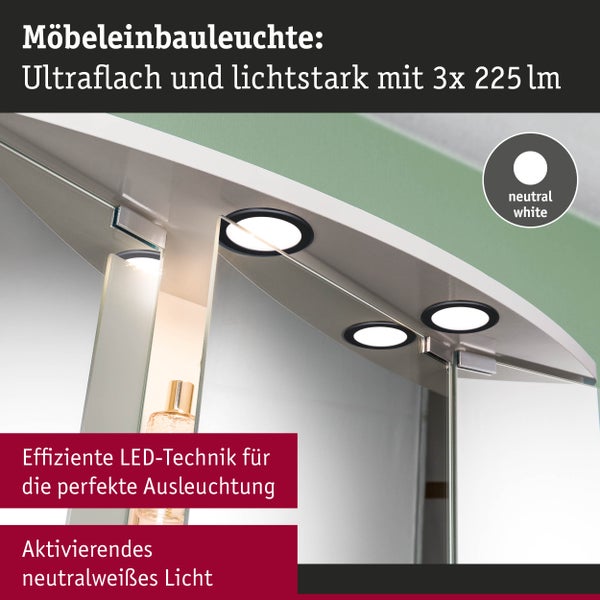 Runde Deckenleuchte mit schwarzem Rahmen