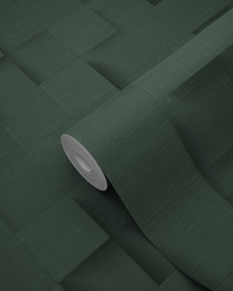 Origin Wallcoverings Tapete 3D-Würfel Dunkelgrün - 50 x 900 cm - 347899