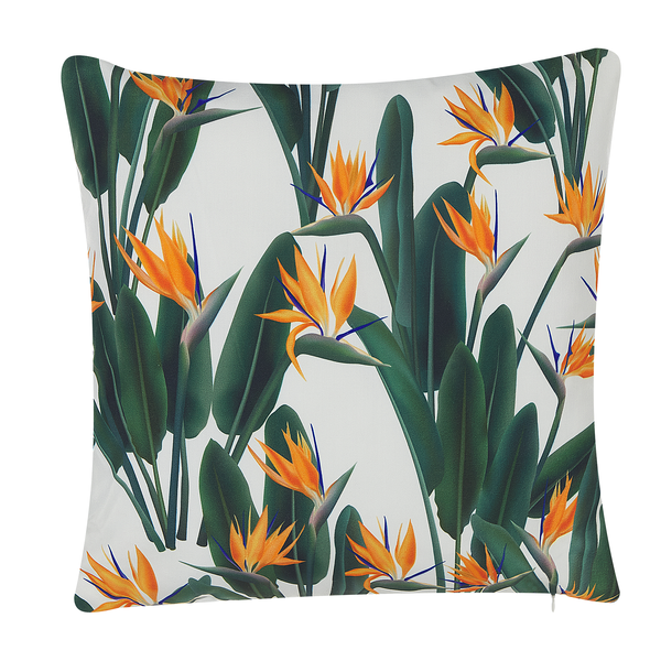 Gartenkissen 2er Set TSOTYLI Blumenmuster 45 x 45 cm Grün