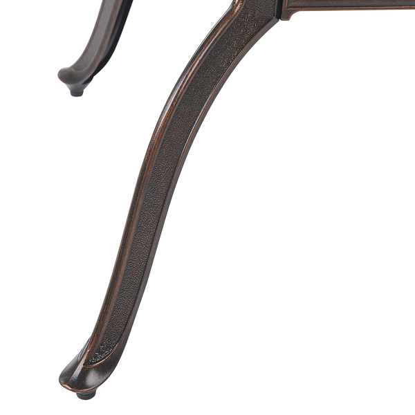 Gartentisch LIZZANO 165 cm 102 cm Metall Dunkelbraun