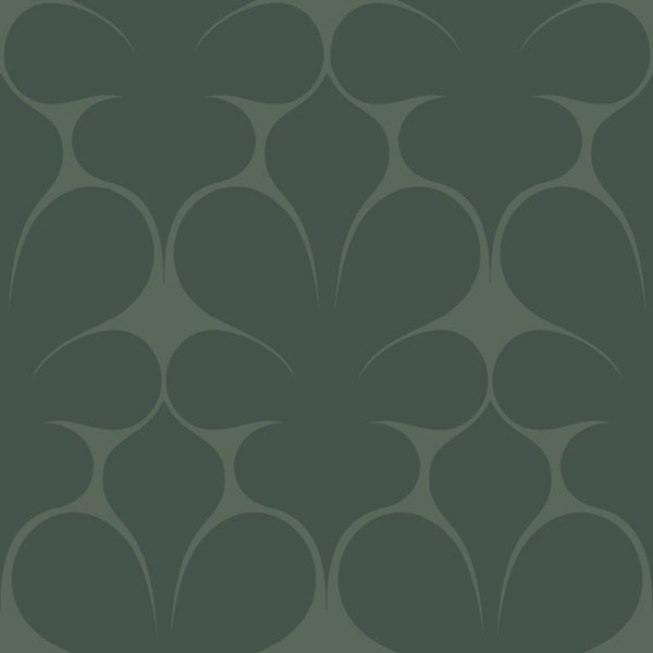 Origin Wallcoverings Tapete Ornamente Dunkelgrün - 50 x 900 cm - 347924