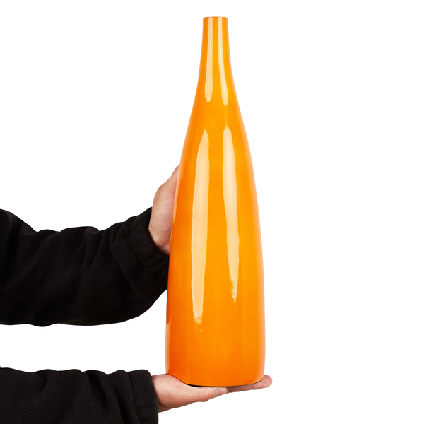 Blumenvase SABADELL Keramik 50 cm Orange