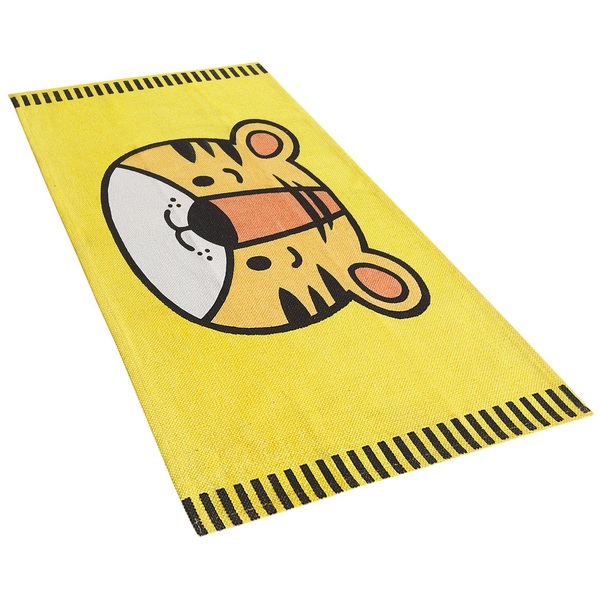 Kinderteppich RANCHI Gelb 60 x 90 cm Baumwolle