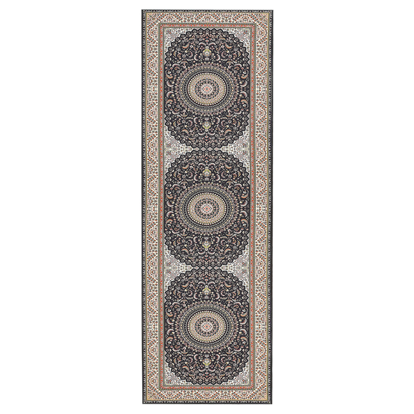 Teppich mehrfarbig 80 x 240 cm orientalisches Muster Kurzflor CIVRIL