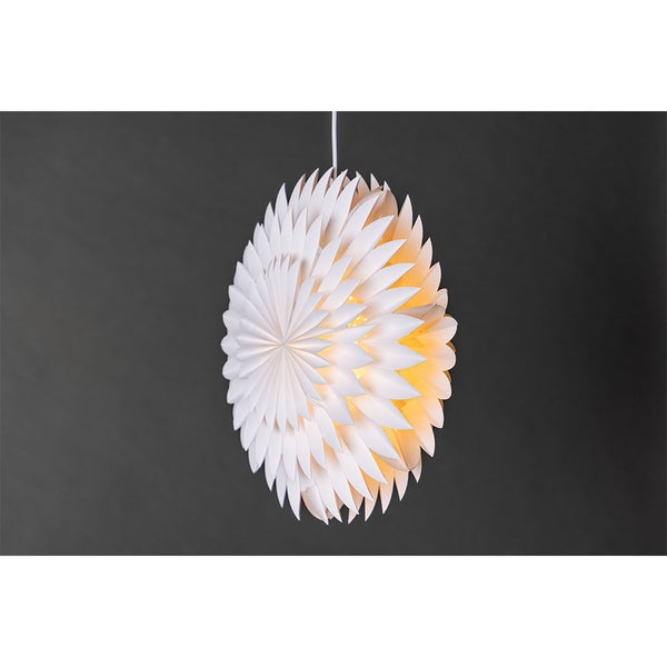 Storlien Weihnachtsstern mit Licht Papier Ø46 cm Pendelleuchte weiß. 46 X 18 X 46 cm