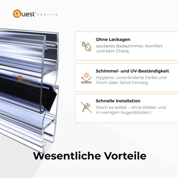 Quest Profile Eckduschdichtung: Wesentliche Vorteile
