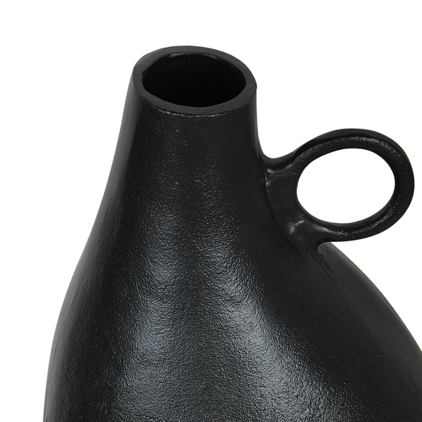 Dekorative schwarze Vase mit Henkel