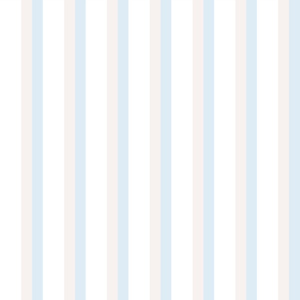 Sanders und Sanders Tapete Streifen Hellblau, Beige und Weiß - 53 cm x 10 m - 640594