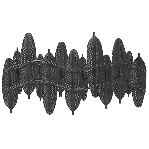 Wanddekoration aus Metall mit Blattmotiv