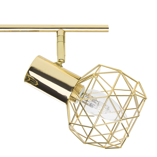 Strahler 4-flammig CHENAB verstellbar Metall Gold
