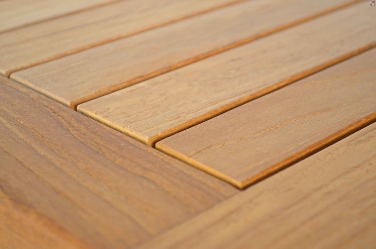 Teak Beistelltisch 40 x 40 cm Massivholz premium wetterfest