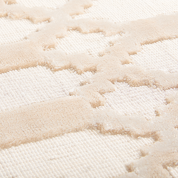 Teppich beige 140 x 200 cm Kurzflor CIZRE