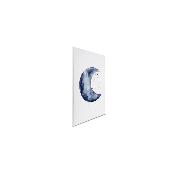 Illustration einer Mondsichel auf Leinwand