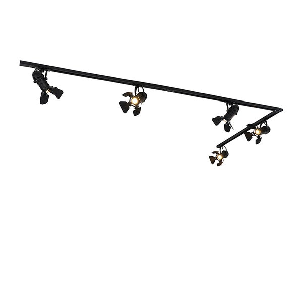 Smart Rail System Schwarz 5 Lichter inkl. Wifi GU10 - Movie