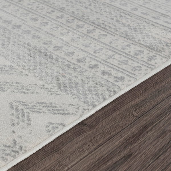 Skandinavischer Boho Teppich Grau 160x215 cm LOUNA