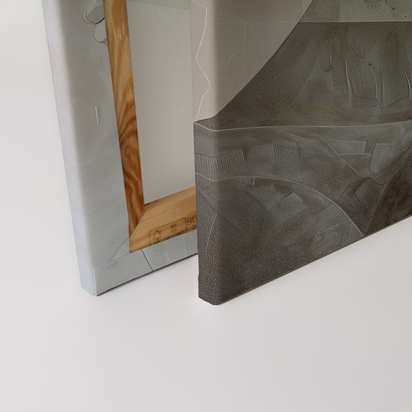 Nahaufnahme einer Leinwand mit Holzrahmen