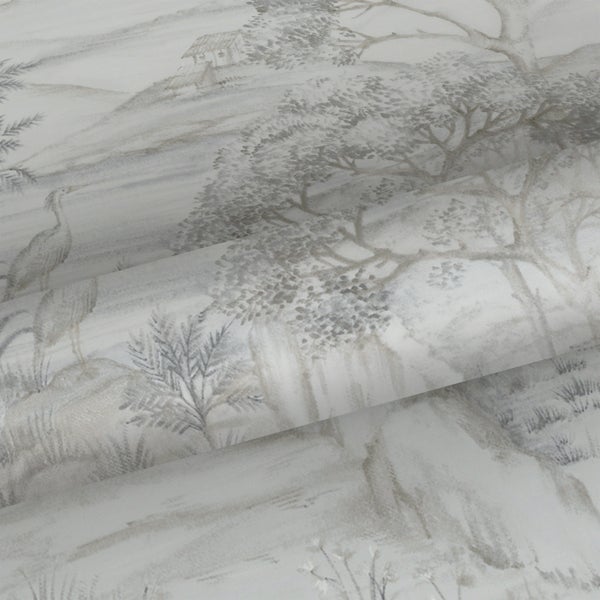 Sanders und Sanders Tapete Landschaft Grau - 53 cm x 10,05 m - 640742
